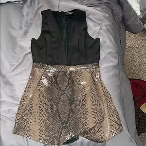 Misguided romper snakeskin